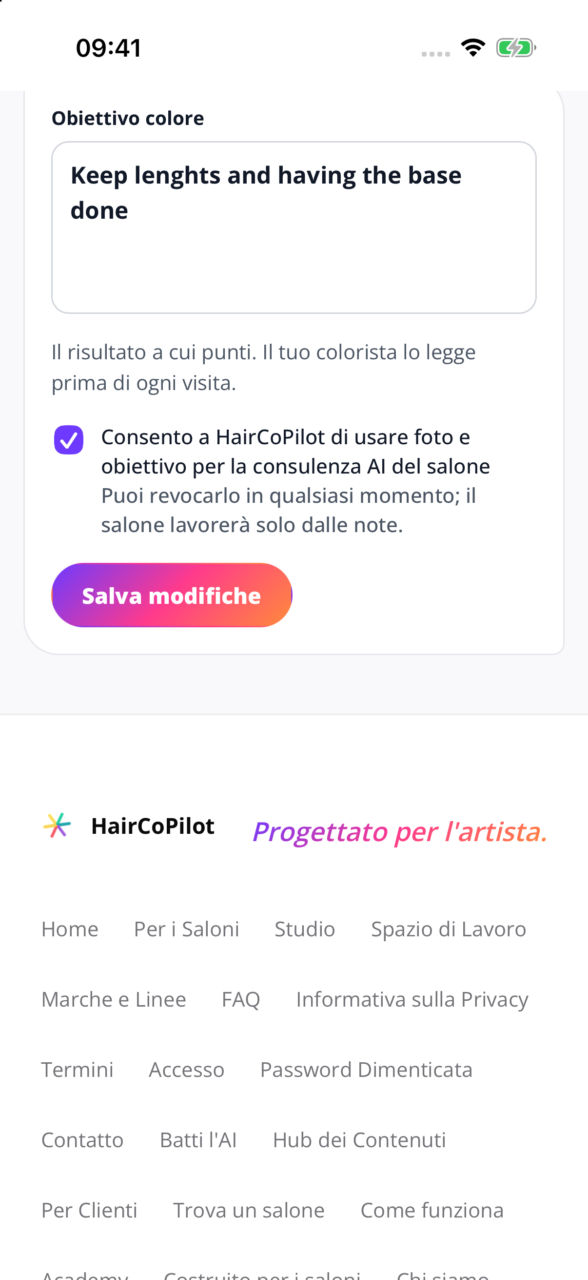 Condividi il brief.