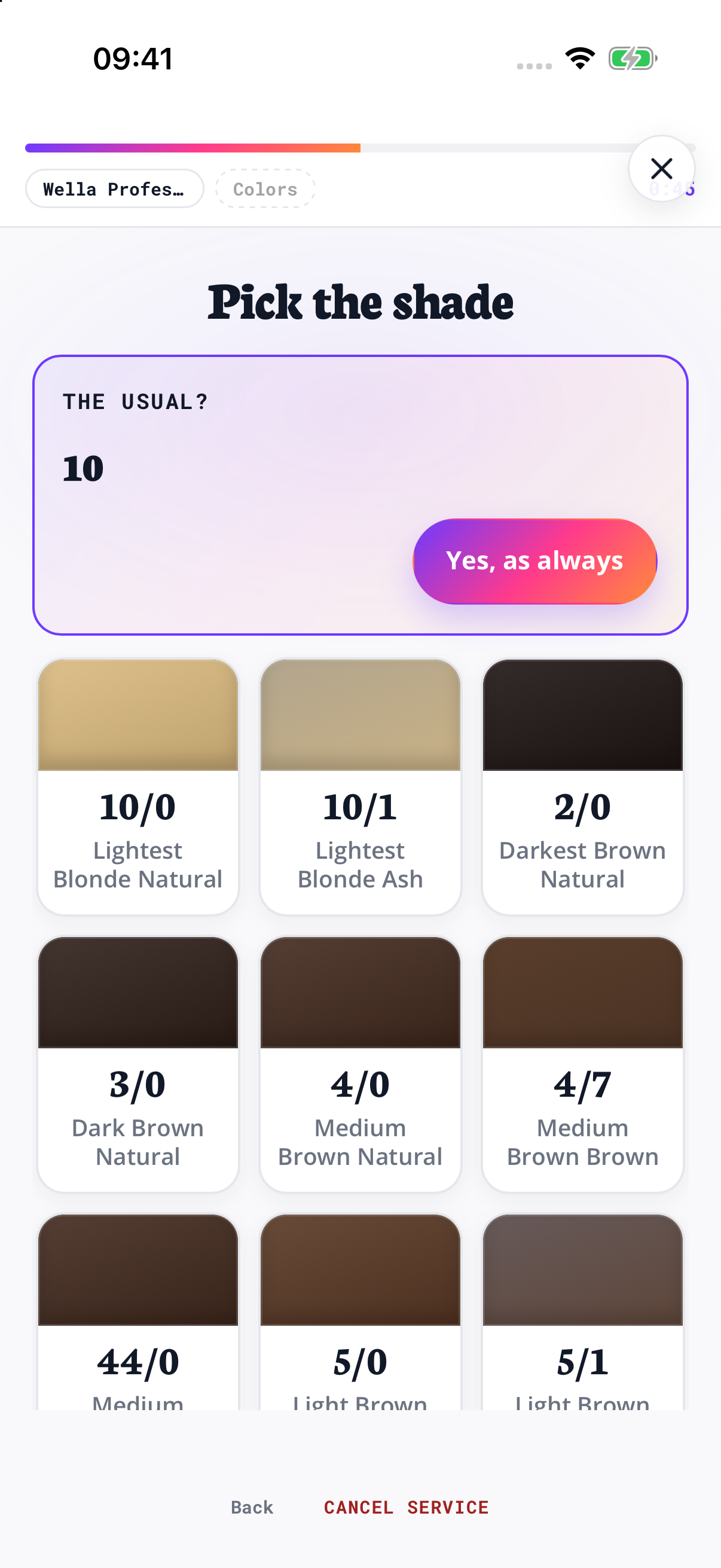 Pick your shades. Browse the shade codes and swatches in the catalogue.